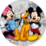 Jedlý papír Mickey, Minnie a Pluto 19,5 cm – Hledejceny.cz