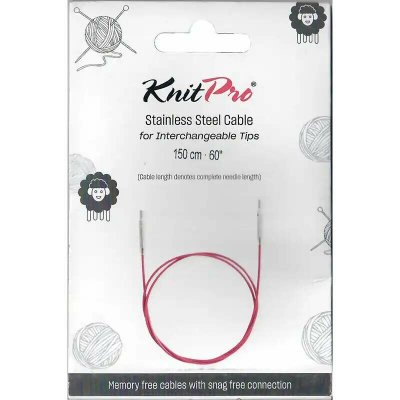 KnitPro Nerezové bezpamětové lanko purple 100 Cm – Hledejceny.cz