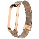 Xiaomi Milánský tah celokovový náhradní náramek pro Mi Band 3/4 se zapínáním růžové zlato rose gold MBSCZ-MT4Z003 – Zboží Živě