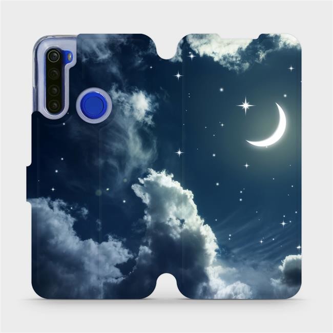 Pouzdro Mobiwear Parádní flip Xiaomi Redmi Note 8T - V145P - Noční obloha s měsícem