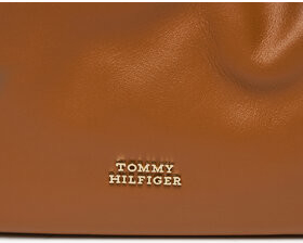Tommy Hilfiger kabelka Th Luxe Soft Leather Shoulder AW0AW16203 Hnědá