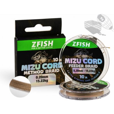 ZFISH Šňůrka MizuCord Method Feeder braid 10m 0,20mm-15,22Kg – Hledejceny.cz