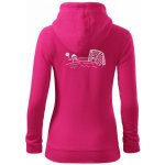 Vodní Pólo kreslené dámská mikina trendy zipper s kapucí Purpurová – Hledejceny.cz