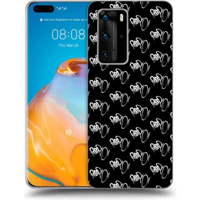 Pouzdro Picasee silikonové Huawei P40 Pro - Separ - White On Black černé – Zboží Mobilmania