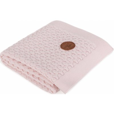 Ceba Baby Pletená deka Růžové vlnky – Zboží Mobilmania