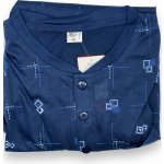 Ness pánské bavlněné nadměrné pyžamo letní komplet JON tmavě modrá – Hledejceny.cz