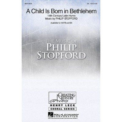 Philip Stopford A Child Is Born In Bethlehem SA noty na dvojhlasý zpěv varhany SADA 5 ks
