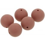 Natana silikonové korálky popelavě růžové 19 mm 5 ks – Hledejceny.cz
