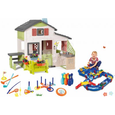 Smoby set domeček Přátel s předzahrádkou a vodní dráha AquaPlay MegaBridge 310209-16 – Hledejceny.cz