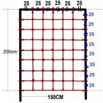 Lezecí síť 1,5 x 2m Červená – Hledejceny.cz