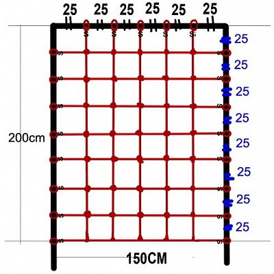 Lezecí síť 1,5 x 2m Červená – Hledejceny.cz