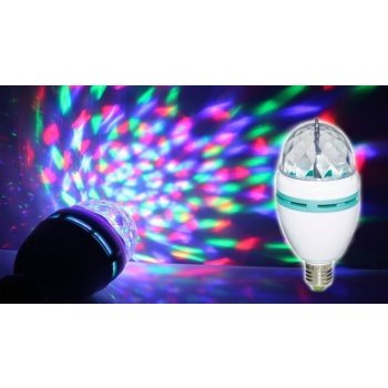 Bulbrot Rotační žárovka RGB LED disco projektor s vypínačem