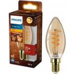 Philips LED filament žárovka E14 B35 2,5W 15W 136lm 1800K stmívatelná, jantarová – Hledejceny.cz