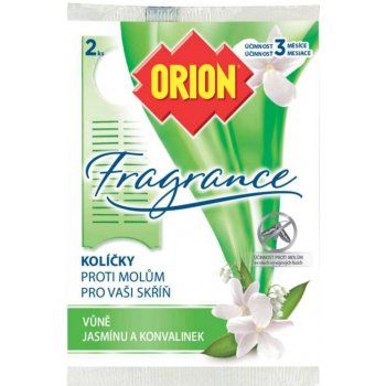 Orion Fragrance Jasmín a konvalinka závěsné kolíčky proti molům 2 kusy