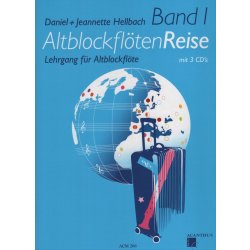 Hellbach Altblockflöten Reise 1 + 3x CD škola hry na altovou zobcovou flétnu