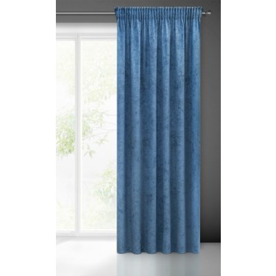 HOTOVÝ ZÁVĚS ANISA NA PÁSCE 140X270 CM TMAVĚ MODRÁ – Hledejceny.cz