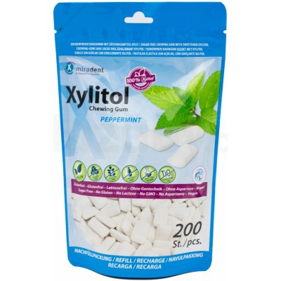 Miradent Xylitol PEPPERMINT 200 ks – Zboží Dáma