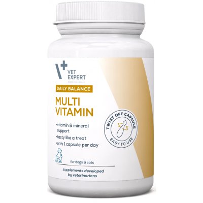VetExpert Multivitamin 50 kapslí (TWIST OFF) - vitamínový a minerální přípravek pro psy a kočky – Hledejceny.cz