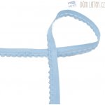 Lemovací ozdobná pruženka s krajkou, modrá, šíře 12 mm – Hledejceny.cz