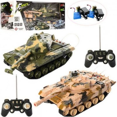 HB Toys RC_HB-DZ03 Soubojové tanky T90 vs. ABRAMS 27 MHZ RTR maskáč 1:32 – Zboží Mobilmania