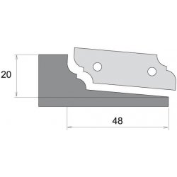 Profilový nůž pro výplňovou frézu F631 - typ A, spodní braní