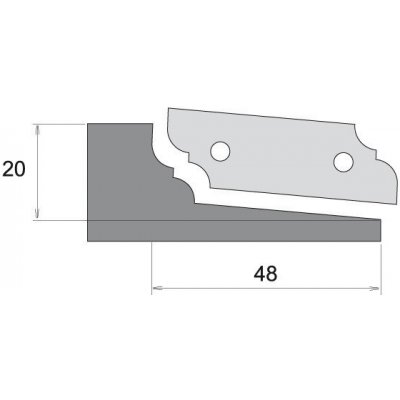 Profilový nůž pro výplňovou frézu F631 - typ A, spodní braní – Zbozi.Blesk.cz