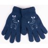 Dětské rukavice YO RED0201G rukavice teplé dvouvrstvé tm. modré se srnečkem