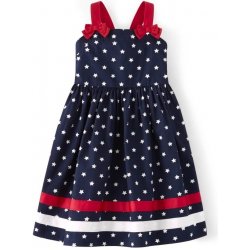 Gymboree dívčí šaty s americkým vzorem Girls Embroidered Chambray Smocked Dress modrá