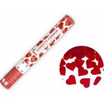 Konfety vystřelovací červená srdíčka 40 cm – Zboží Dáma