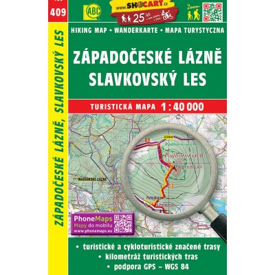 Západočeské lázně Slavkovský les turistická mapa 1:40 000
