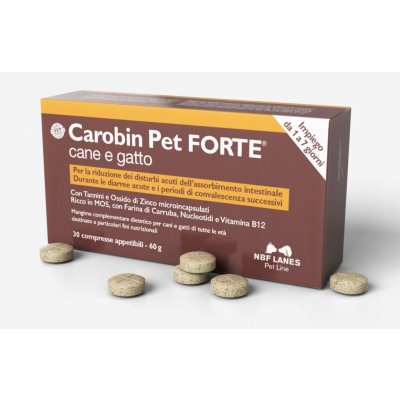 NBF Lanes carobin pet forte pes a kočka podpora v případě akutního průjmu 30 kps – Sleviste.cz