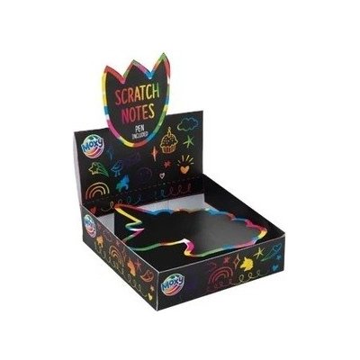 Vyškrabovací notes papíry I. 75 listů + vyškrabávací pero 9x9 cm – Zboží Dáma