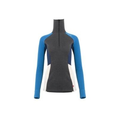 Aclima WarmWool Polo Women Marengo/Corsai /Beige Mel./NavyBlazer šedá – Zboží Mobilmania