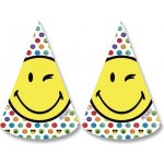 Amscan Narozeninové kloboučky Smiley World 8ks – Zboží Dáma
