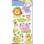 IMPOL TRADE SLK-6902 3D samolepky na zeď - zvířátka , rozměr 60 x 32 cm – Hledejceny.cz