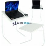 Nastavitelný stolek na notebook 69 cm bílý – skládací pracovní stolek – Zboží Živě