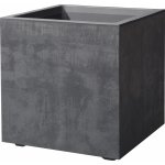 Deroma Květináč Millennium Cubo antracitový 39 x 39 x 39 cm – Zboží Dáma