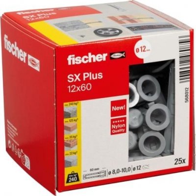 Fischer SX Plus 12x60 mm (balení 25 ks) - rozpínací hmoždinky