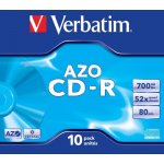 Verbatim CD-R 700MB 52x, spindle, 10ks (43437) – Zboží Mobilmania