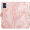 Pouzdro a kryt na mobilní telefon Pouzdro iSaprio Flip s kapsičkami na karty - RoseGold Marble Samsung Galaxy A51