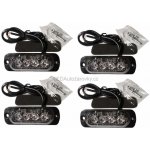 LED stroboskop maják 4 ks - 4 LED 12V 24V 2W oranžový (1 sada = 4 ks) – Hledejceny.cz