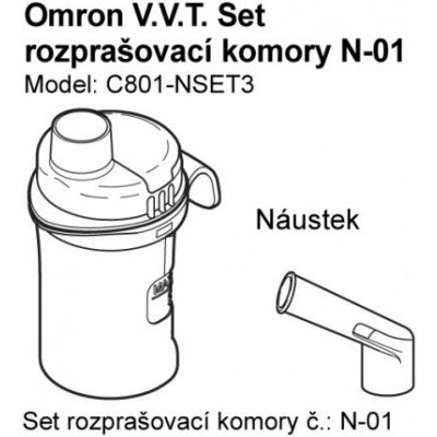 OMRON (rozpraš. komory+náustek)C801,C801-KD,C28P,C28,C29,C30 – Zboží Mobilmania