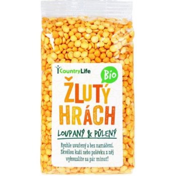 Country Life Bio Hrách žlutý půlený 0,5 kg