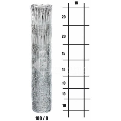 Lesnické pletivo uzlové - výška 100 cm, drát 1,8/2,2 mm, 8 drátů