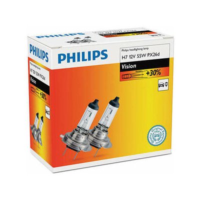 Philips Vision H7 PX26d 12V 55W 2 ks – Zboží Mobilmania