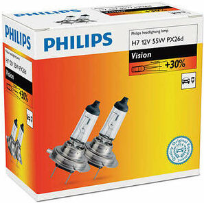 Philips Vision H7 PX26d 12V 55W 2 ks od 234 Kč - Heureka.cz