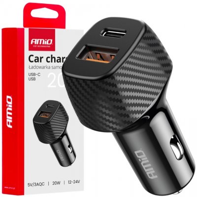 AMIO Nabíječka do auta QC+PD 20W USB-A + USB-C | Zboží Auto