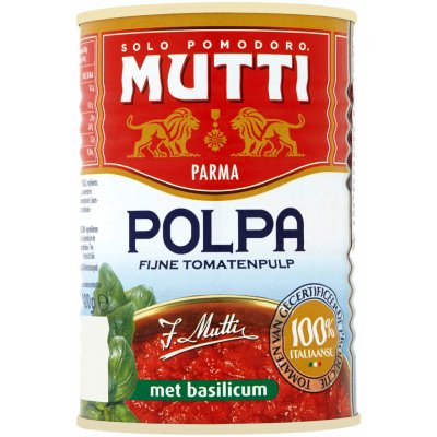 Mutti Jemně krájená rajčata s bazalkou 400 g – Zboží Dáma