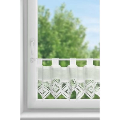 EUROFIRANY KRÁTKÁ ZÁCLONA NA POUTKÁCH ISAAC 150X30 CM BÍLÁ – Hledejceny.cz