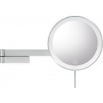 Zvětšovací kosmetické zrcátko 5x Linea s LED podsvícením nástěnné stříbrné – Zboží Mobilmania